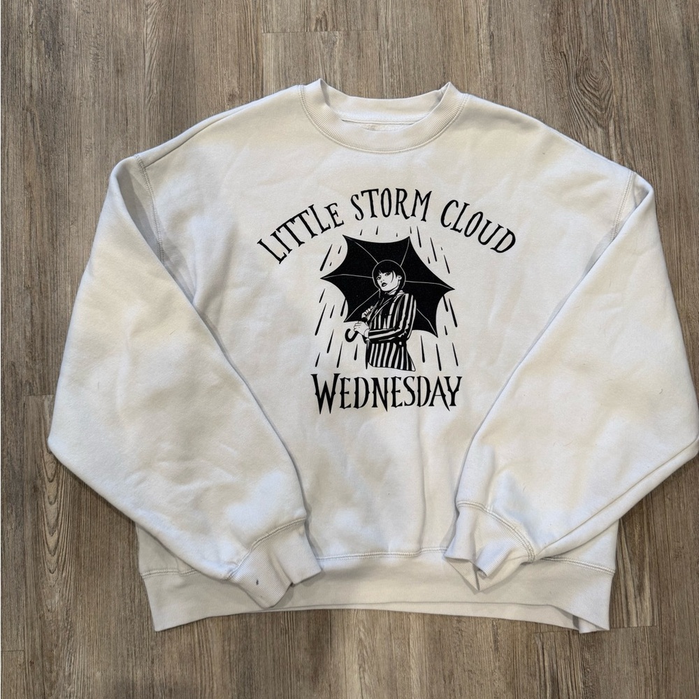 Gray Little Storm Cloud Wednesday Adam’s Crewneck